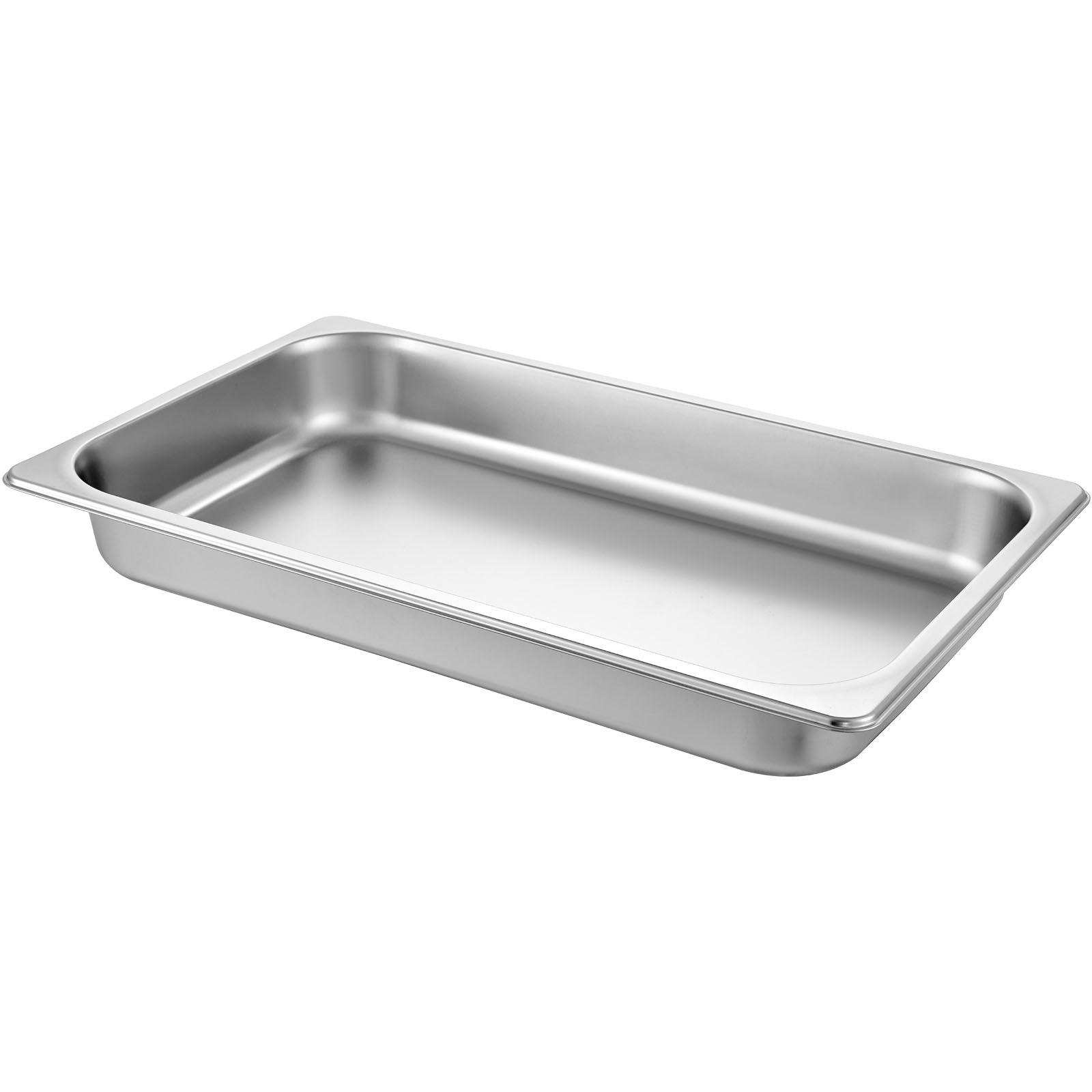 VEVOR Hotel Pans Full Size 2.5 Inch Deep, Steam Table Pan 6 Pack , 22 Gauge/0.8mm Thick Stainless Steel Hotel Pan Anti Jam Steam Table Pan