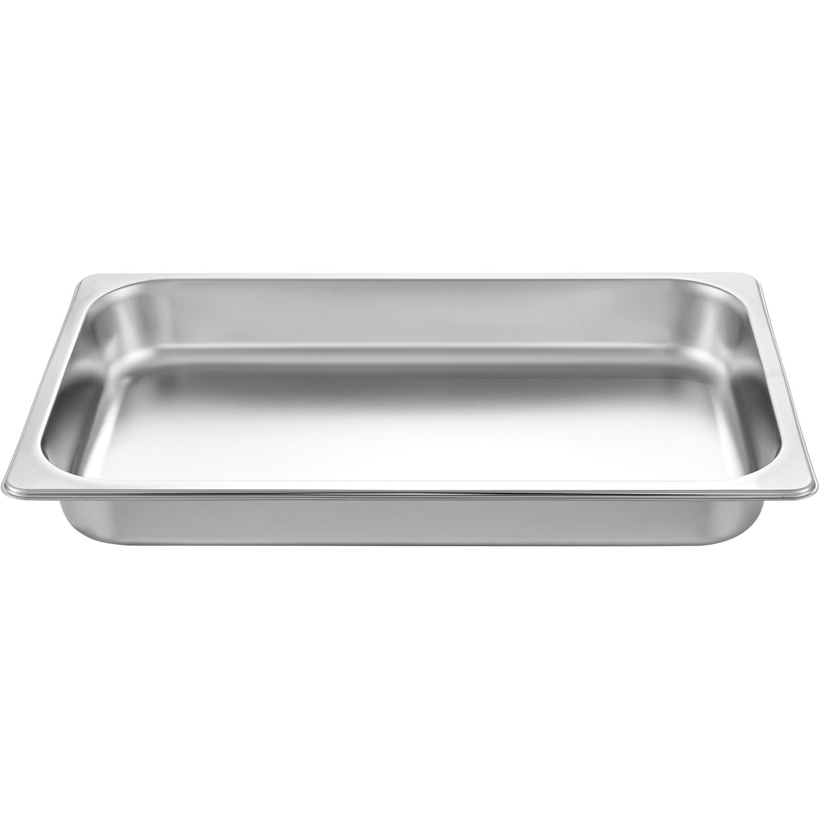 VEVOR Hotel Pans Full Size 2.5 Inch Deep, Steam Table Pan 6 Pack , 22 Gauge/0.8mm Thick Stainless Steel Hotel Pan Anti Jam Steam Table Pan