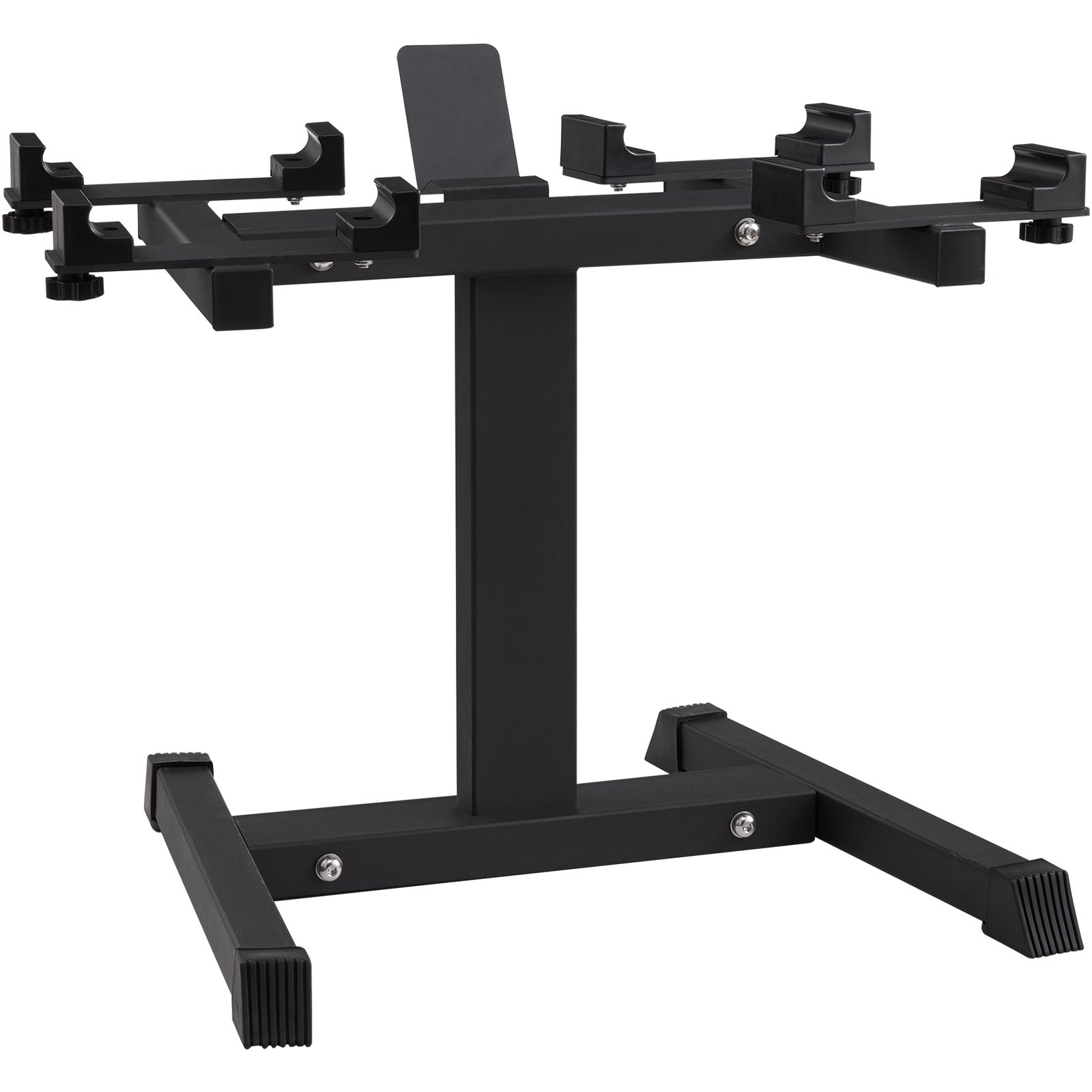 VEVOR Adjustable Dumbbell Stand, Home Fitness Rack and Stand with Media Rack, Safe and Convenient Dumbbell Weight Holder, Compact Dumbbell Storage Rack Perfect for Home Gym Strength Training