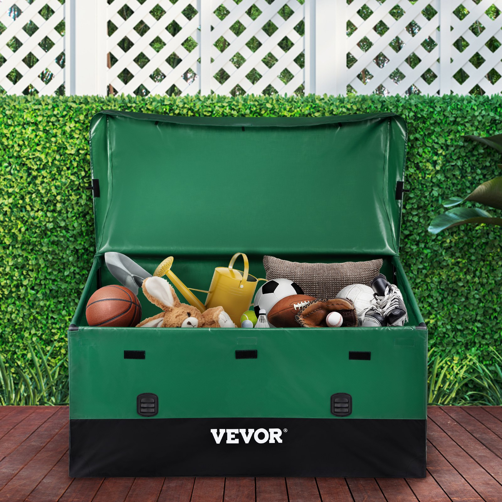 VEVOR Outdoor Storage Box Patio Deck Box 150 Gallon Waterproof PE Tarpaulin