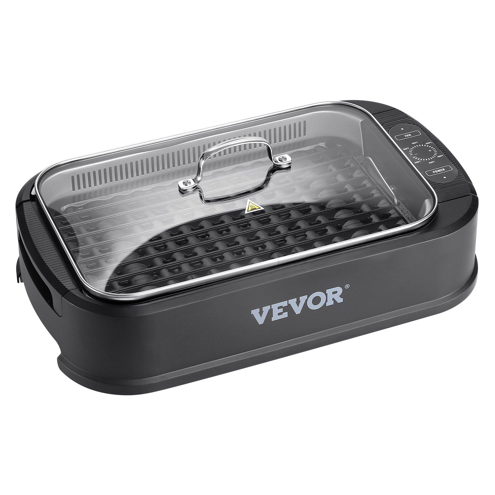 VEVOR Smokeless Indoor Grill, 110 sq.in 1500W Electric BBQ Grill with Non-Stick Surface, Adjustable Temperature, Turbo Smoke Extractor, Detachable Dishwasher-safe Smokeless Grill for Party Camping