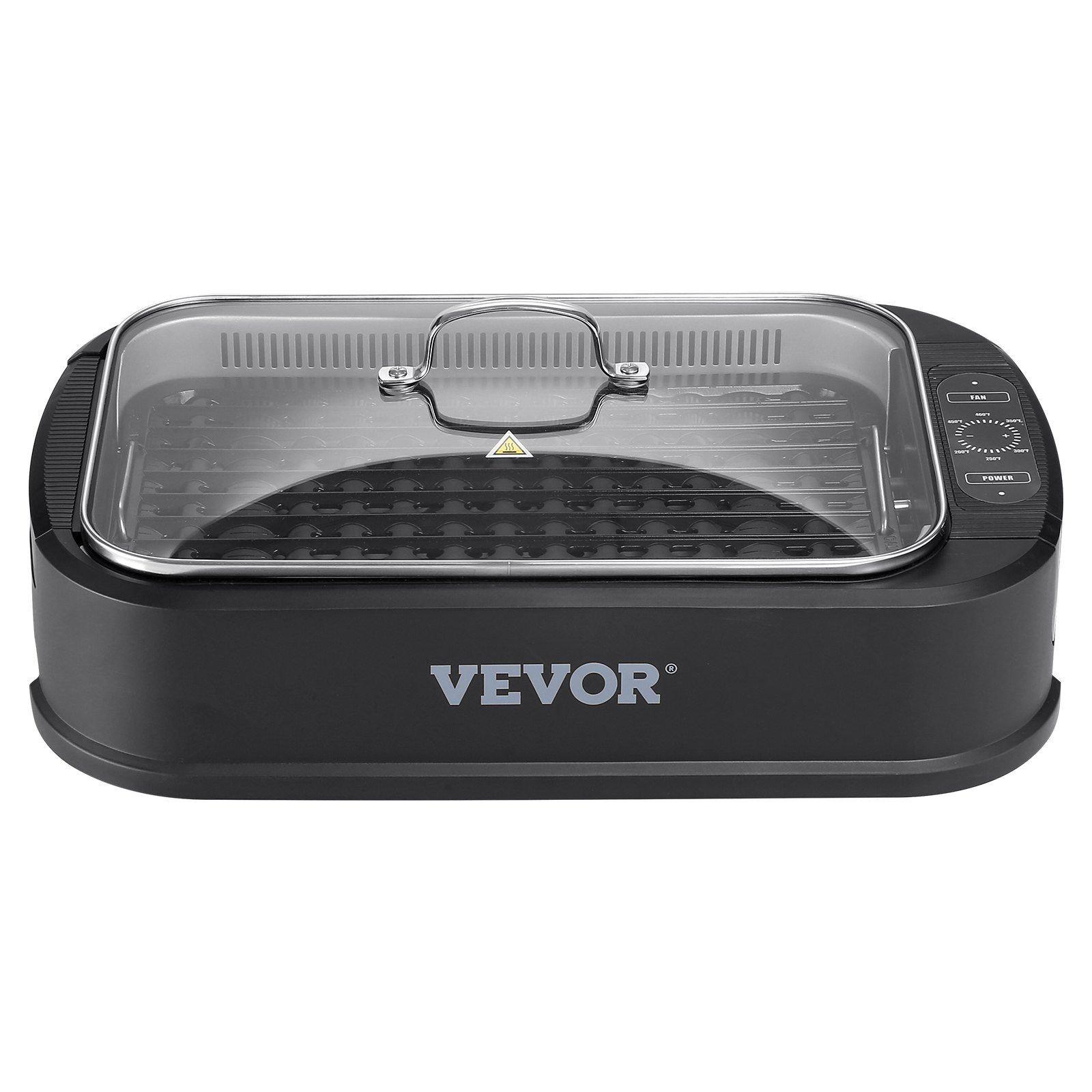 VEVOR Smokeless Indoor Grill, 110 sq.in 1500W Electric BBQ Grill with Non-Stick Surface, Adjustable Temperature, Turbo Smoke Extractor, Detachable Dishwasher-safe Smokeless Grill for Party Camping