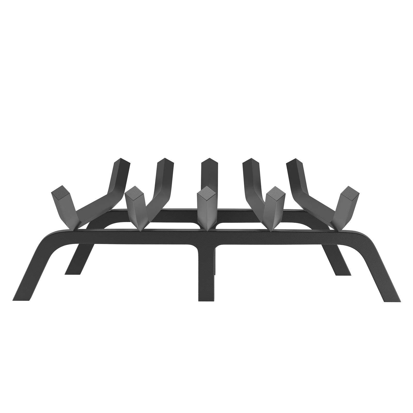 VEVOR Fireplace Log Grate, 21 inch Heavy Duty Fireplace Grate with 6 Support Legs, 3/4’’ Solid Powder-coated Steel Bars, Log Firewood Burning Rack Holder for Indoor and Outdoor Fireplace