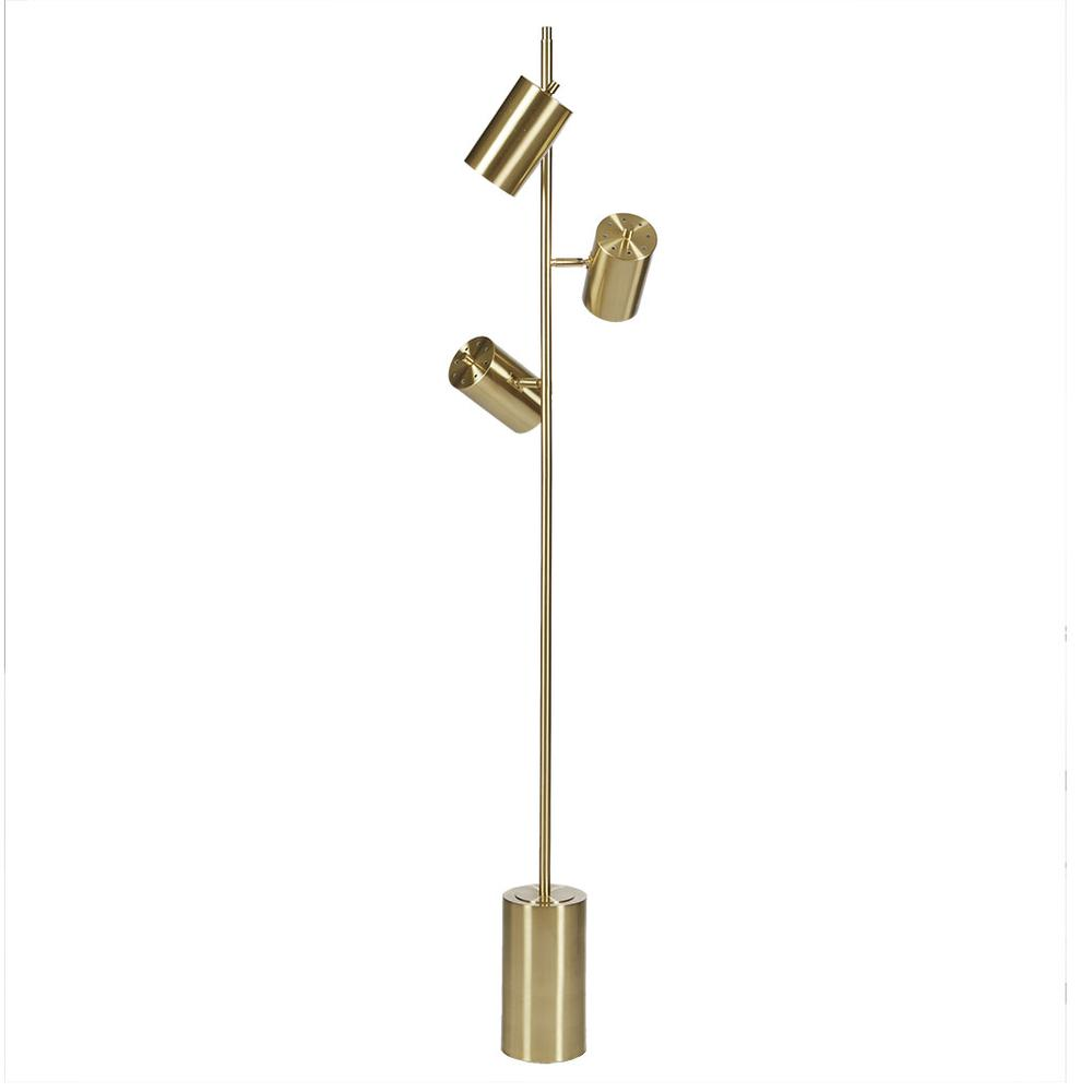 3-Light Metal Floor Lamp