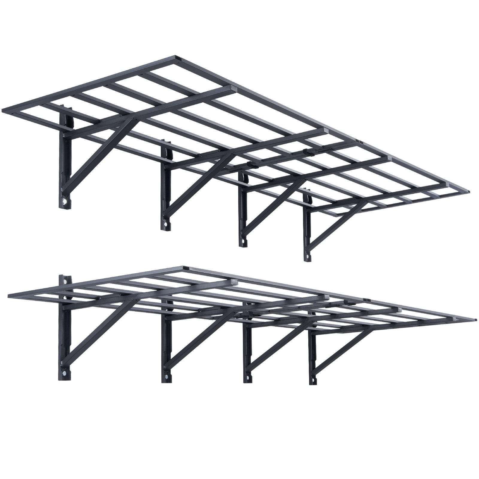 VEVOR Garage Storage Shelving, 2 Pack, 6 x 2 ft Heavy Duty Garage Shelves Wall Mounted, 1600 lbs Load Capacity(Total) Garage Storage Rack Floating Shelves, Suitable for Shop, Shed, Garage Storage