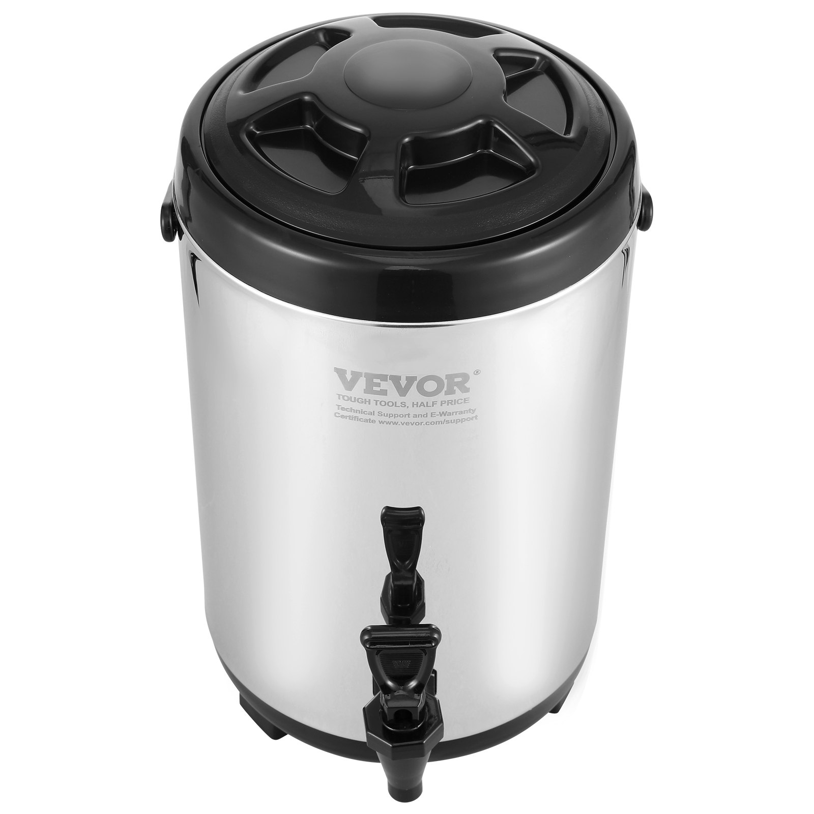 VEVOR Stainless Steel Insulated Beverage Dispenser, 2 Gallon 7.6 Liter, Thermal Hot and Cold Drink Server Dispenser with Spigot Handle, Food-grade for Hot Tea Coffee Water Restaurant Drink Shop