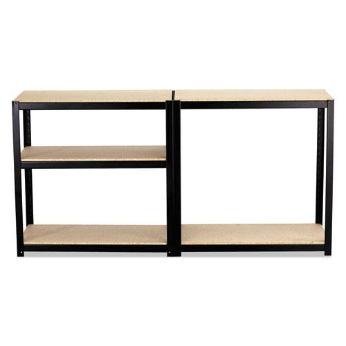 Boltless Steel/Particleboard Shelving, Five-Shelf, 36w x 18d x 72h, Black