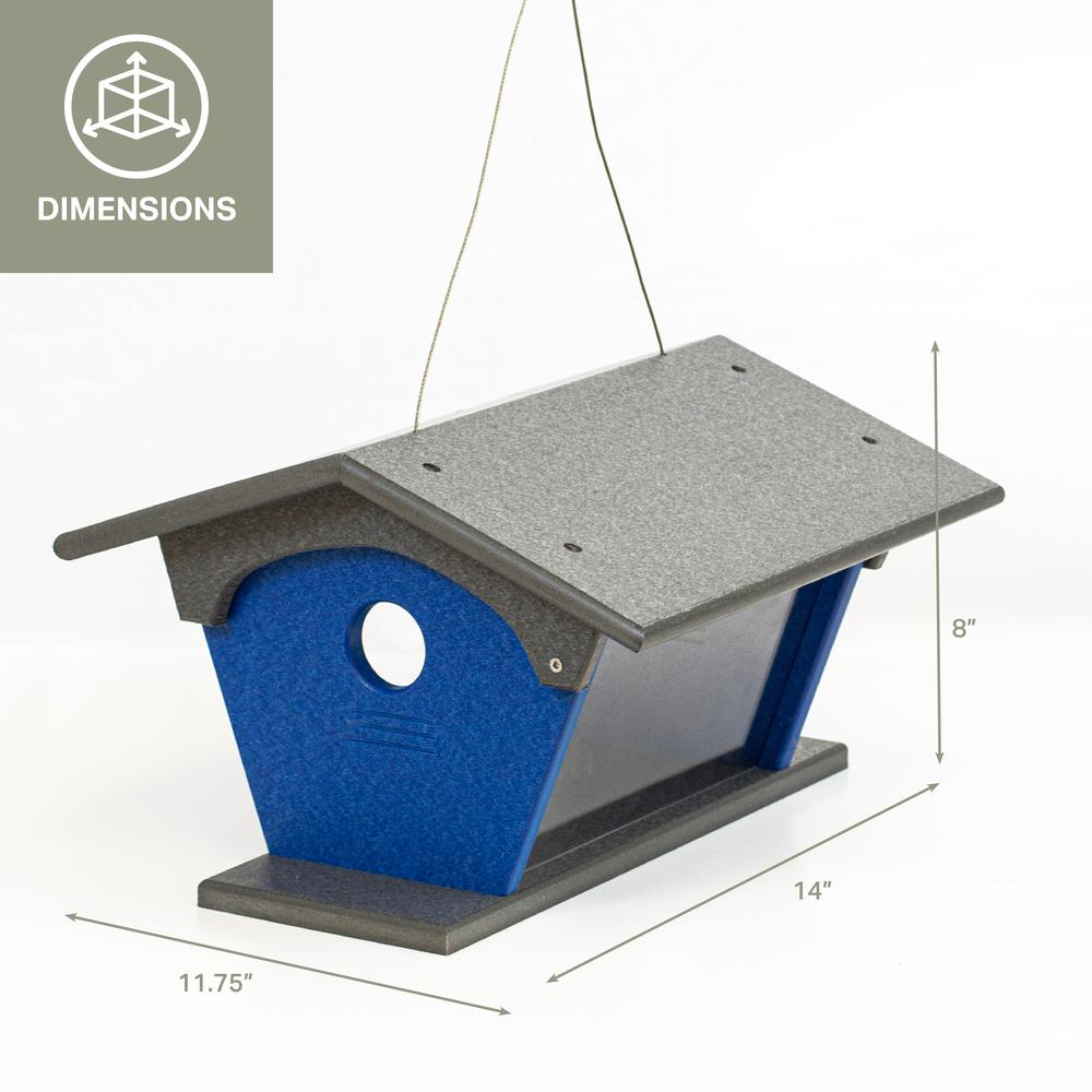 Blue Bird Feeder Made with High Density Poly Resin