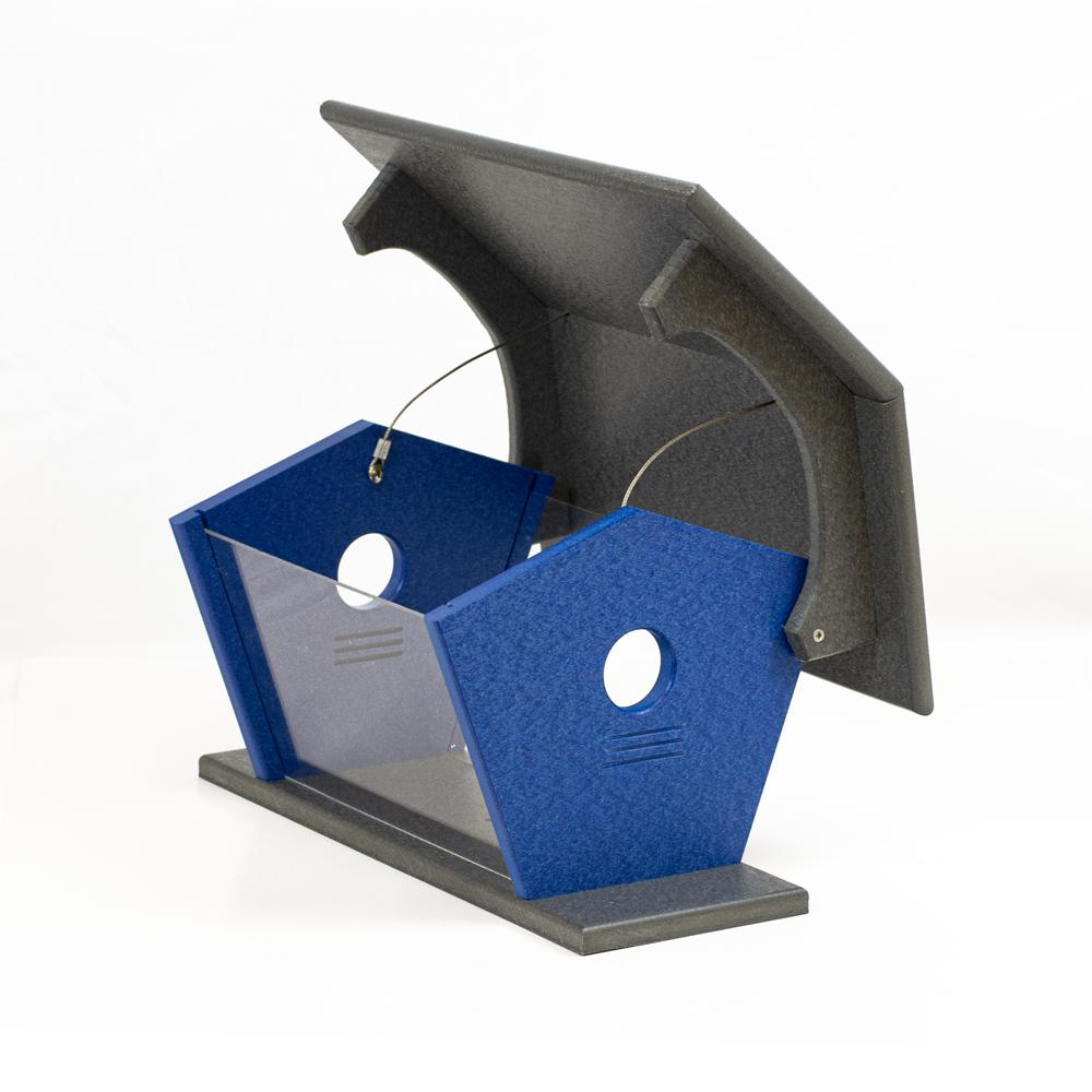 Blue Bird Feeder Made with High Density Poly Resin