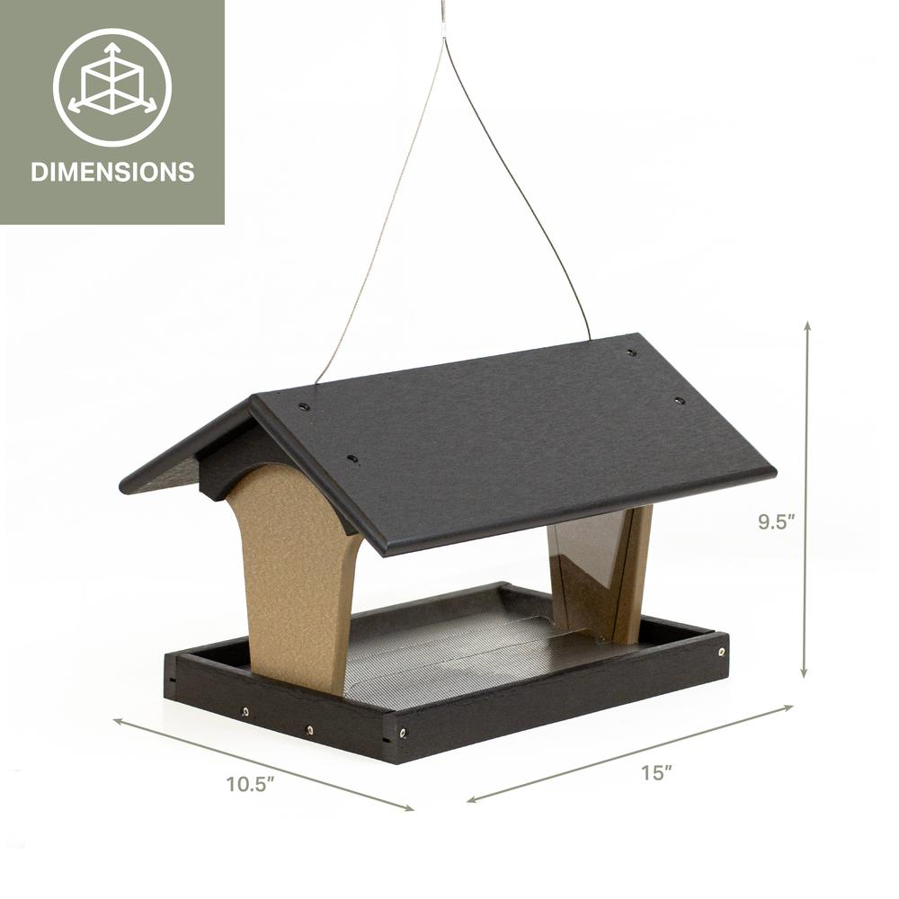 Hopper Bird Feeder Made with High Density Poly Resin