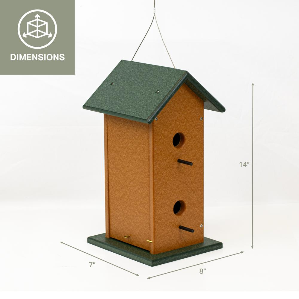 Double Bird House Made of High Density Poly Resin