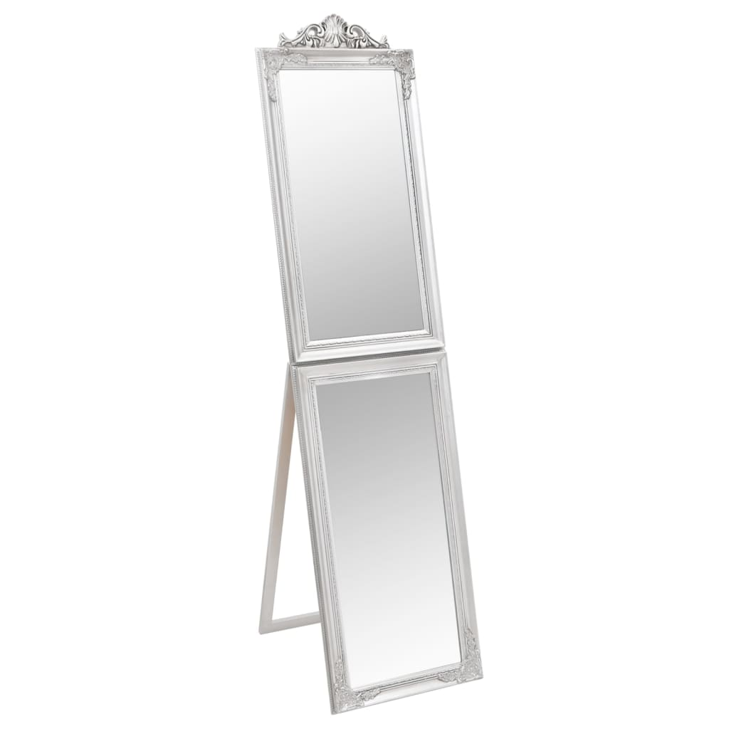 vidaXL Free-Standing Mirror Silver 17.7"x70.9"