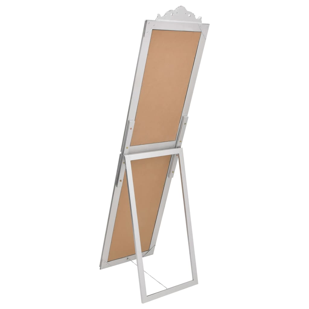 vidaXL Free-Standing Mirror Silver 17.7"x70.9"