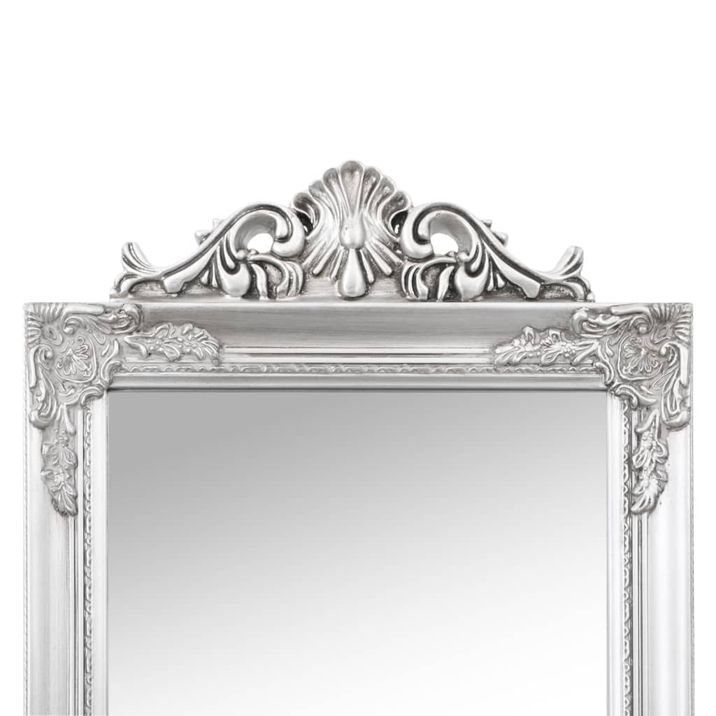 vidaXL Free-Standing Mirror Silver 17.7"x70.9"