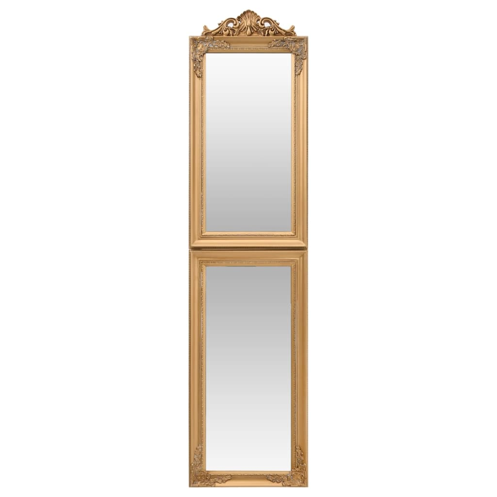 vidaXL Free-Standing Mirror Gold 19.7"x78.7"