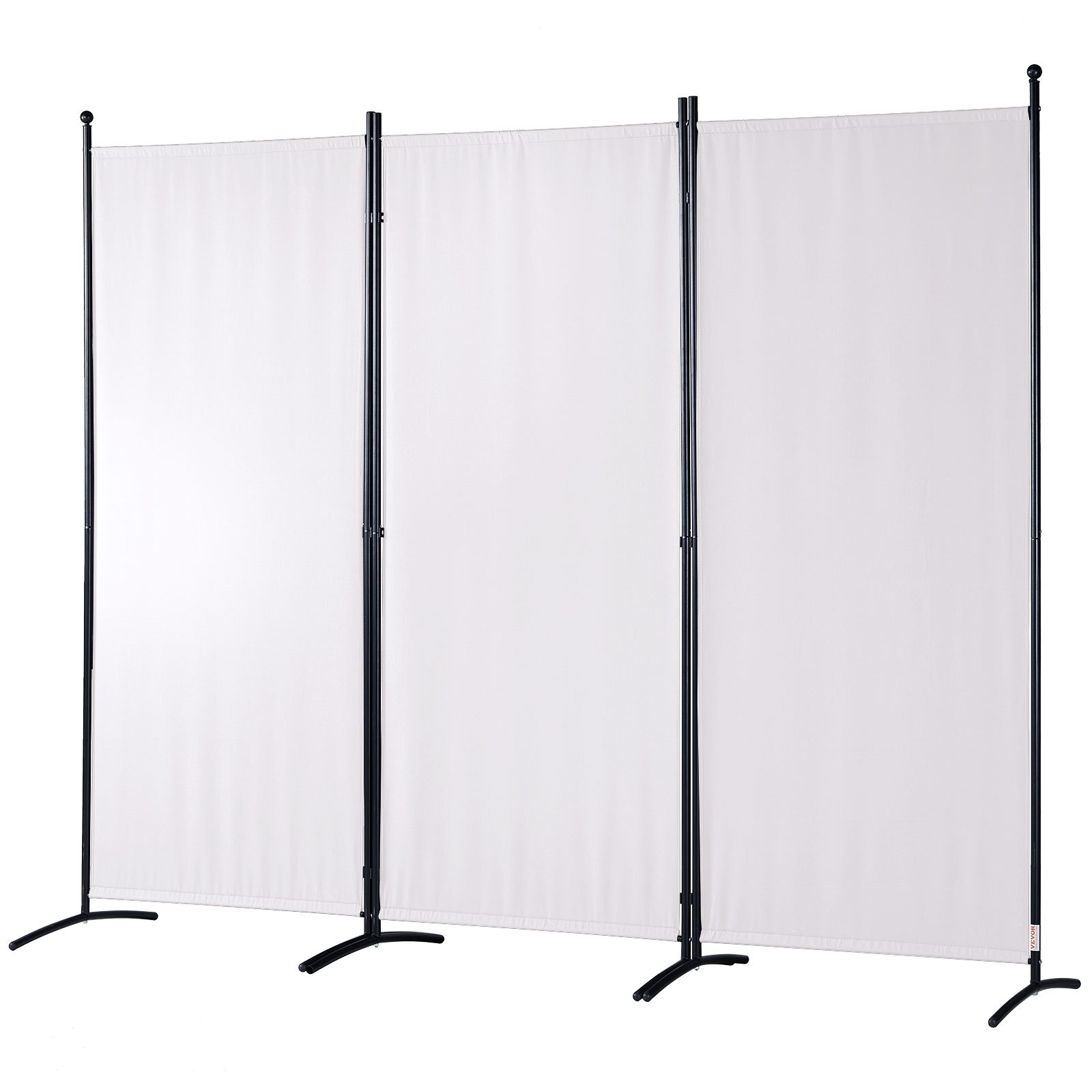 VEVOR Room Divider, 6.1 ft （102×71inch）Room Dividers and Folding Privacy Screens (3-panel), Fabric Partition Room Dividers for Office, Bedroom, Dining Room, Study, Freestanding, White