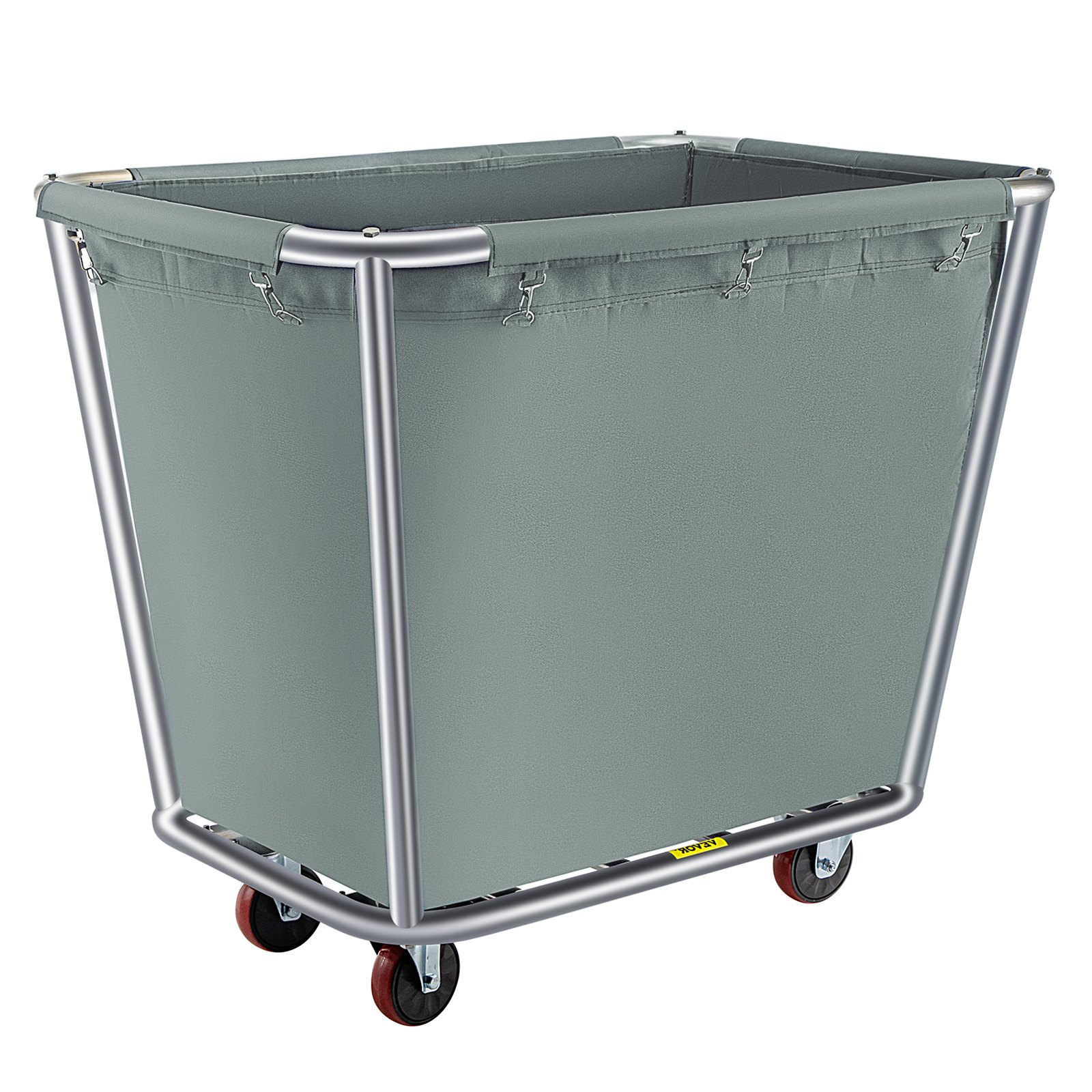 VEVOR Basket Truck, 10 Bushel Steel Canvas Laundry Basket, 3" Diameter Wheels Truck Cap Basket Canvas Laundry Cart Usually Used to Transport Clothes, Store Sundries Suitable for Hotel, Home, Hospital