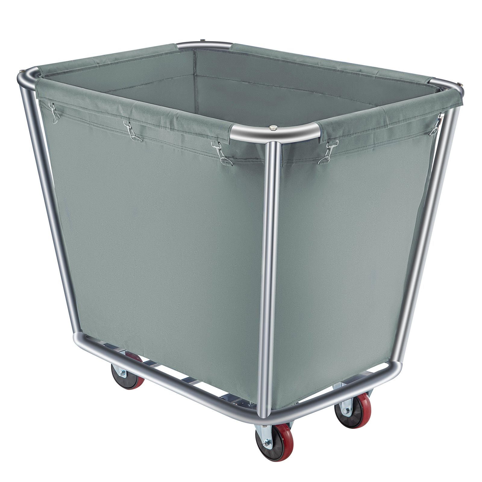 VEVOR Basket Truck, 10 Bushel Steel Canvas Laundry Basket, 3" Diameter Wheels Truck Cap Basket Canvas Laundry Cart Usually Used to Transport Clothes, Store Sundries Suitable for Hotel, Home, Hospital