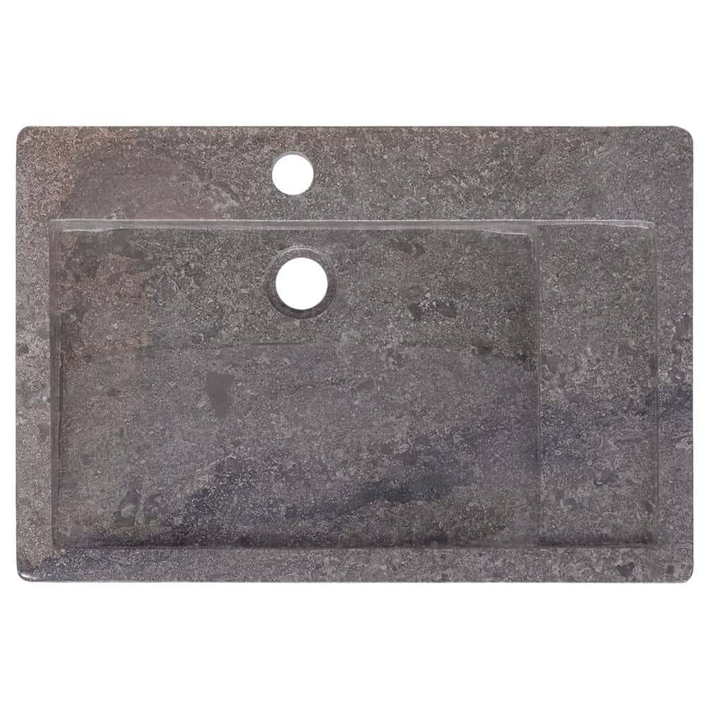 vidaXL Sink Gray 22.8"x15.4"x3.9" Marble