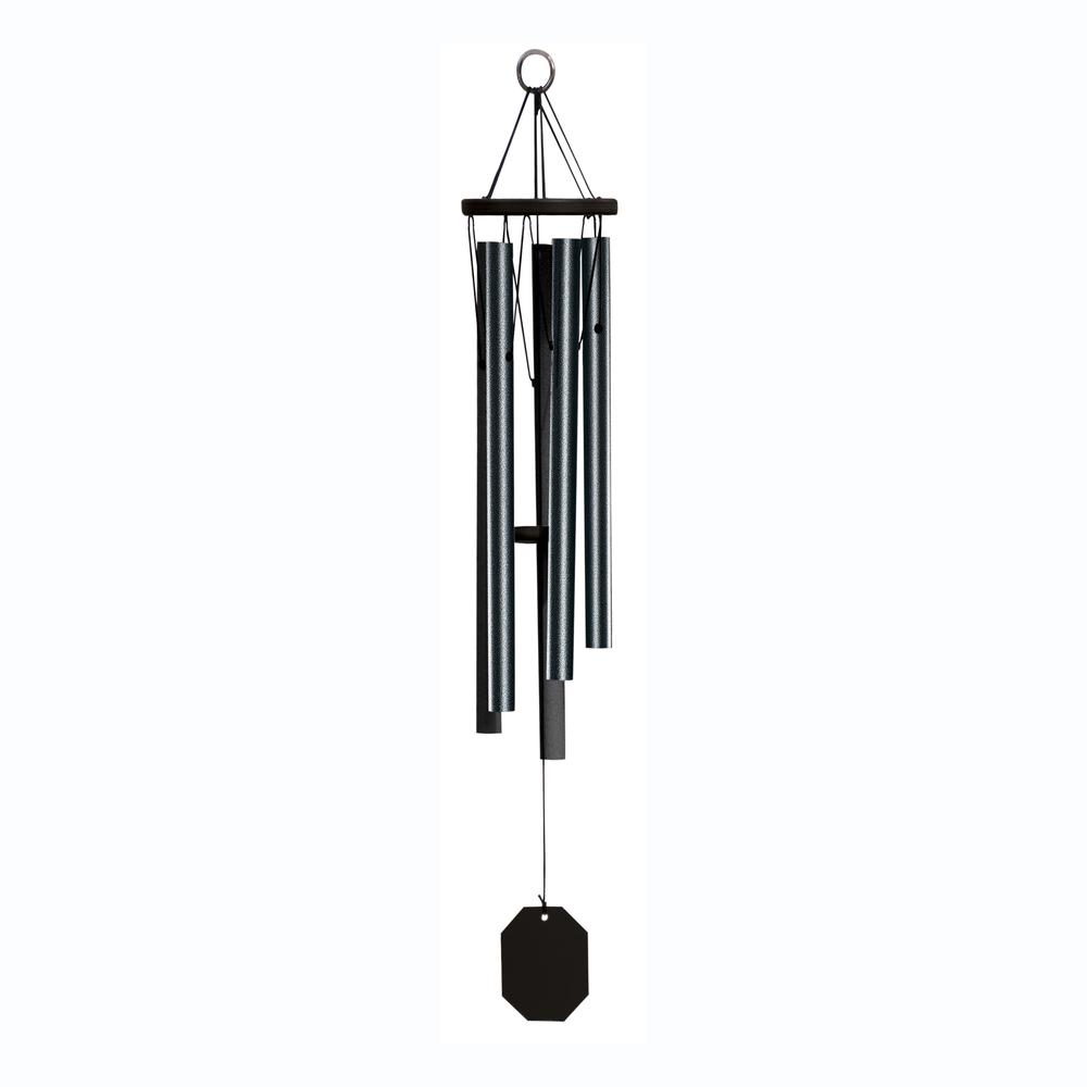 Wind Chime made with powder coated Aluminum tubes in Textured Black