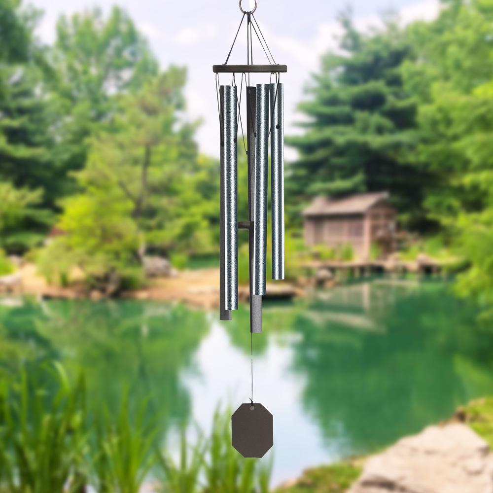 Wind Chime made with powder coated Aluminum tubes in Textured Black