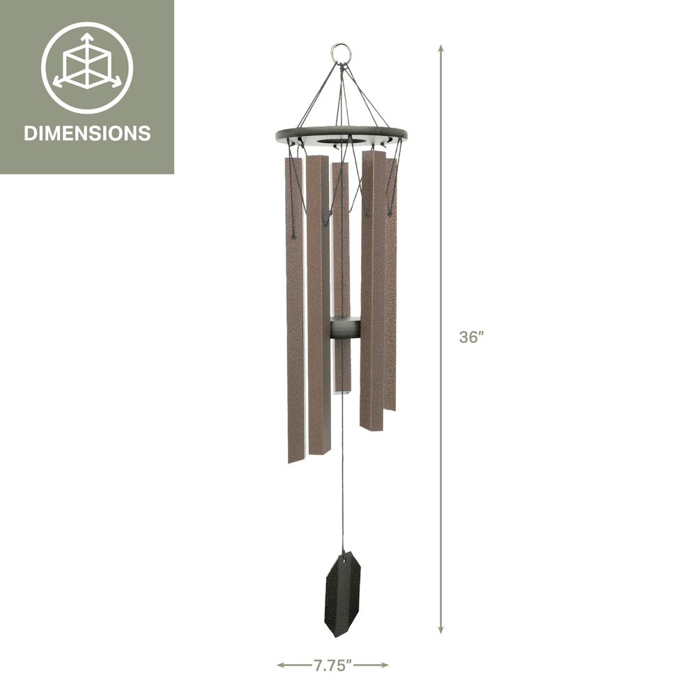 Wind Chime made with powder coated Aluminum tubes in Bronze