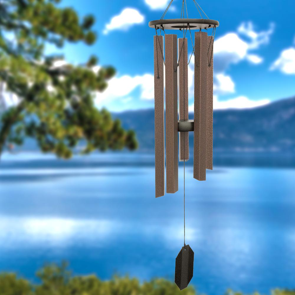 Wind Chime made with powder coated Aluminum tubes in Bronze