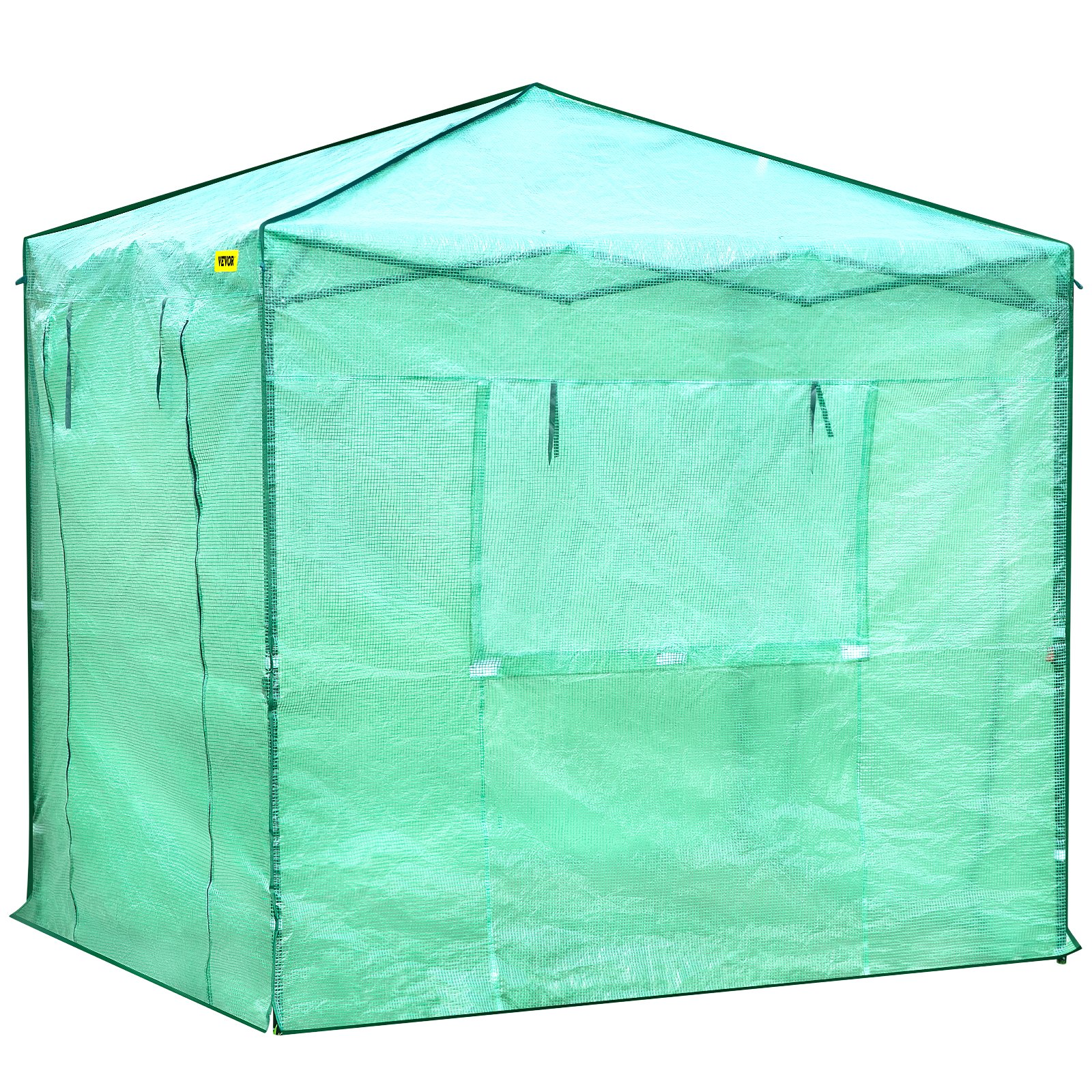 VEVOR 8'x 6'x 8' Pop-Up Greenhouse, Set Up in Minutes, Portable Greenhouse with Doors & Windows. High Strength PE Cover & Powder-Coated Steel Construction