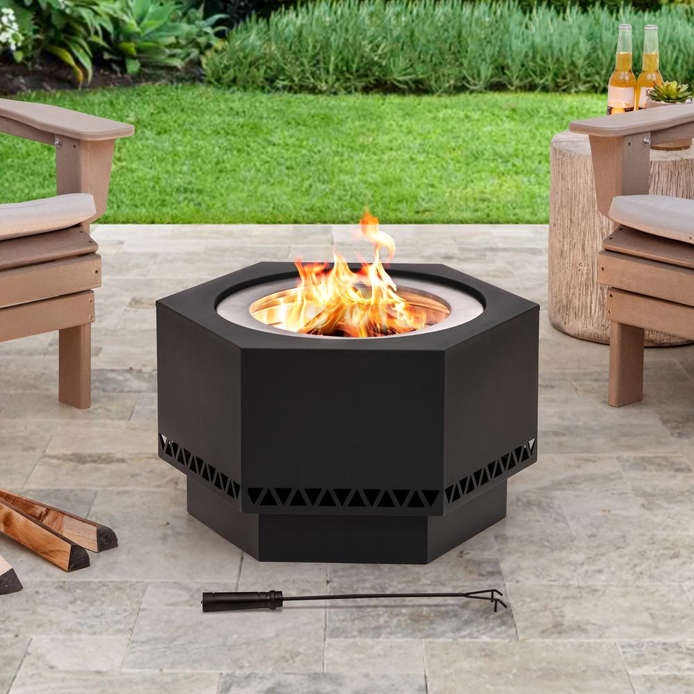 26 In. Hexagonal Outdoor Fire Pit