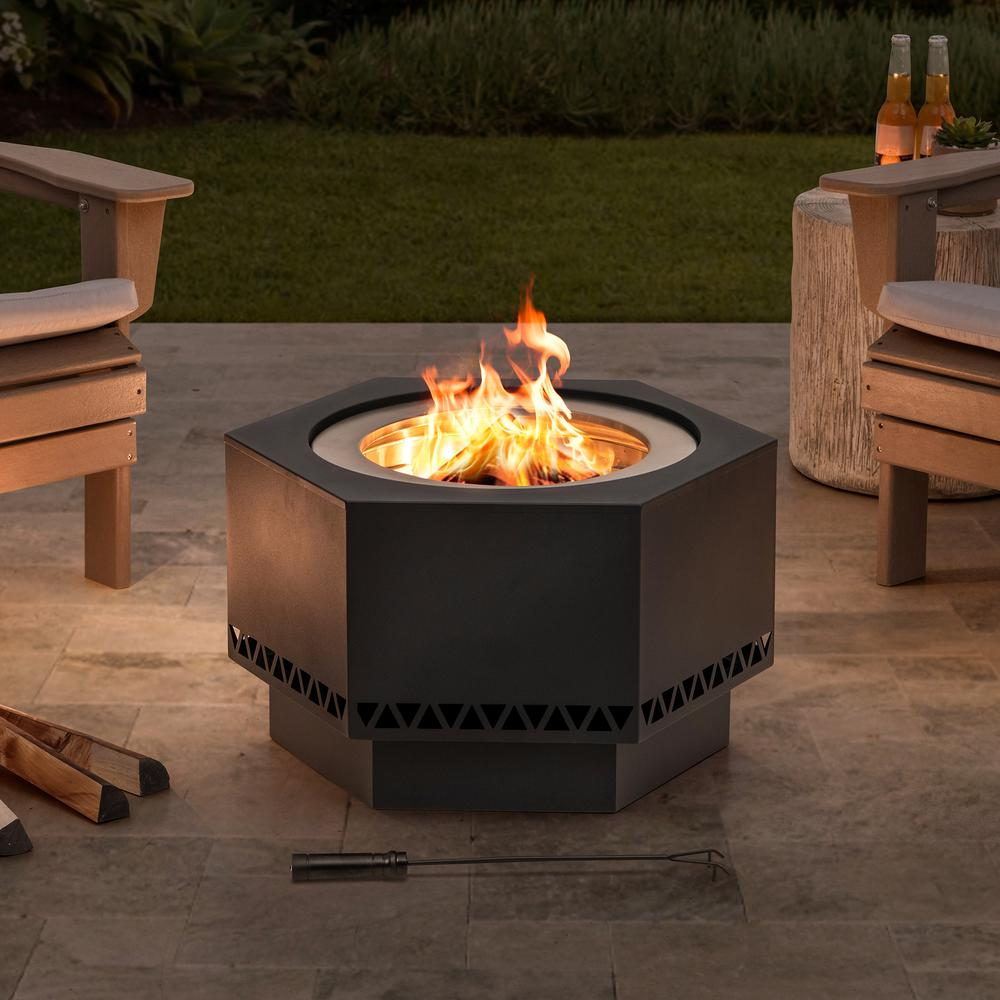 26 In. Hexagonal Outdoor Fire Pit