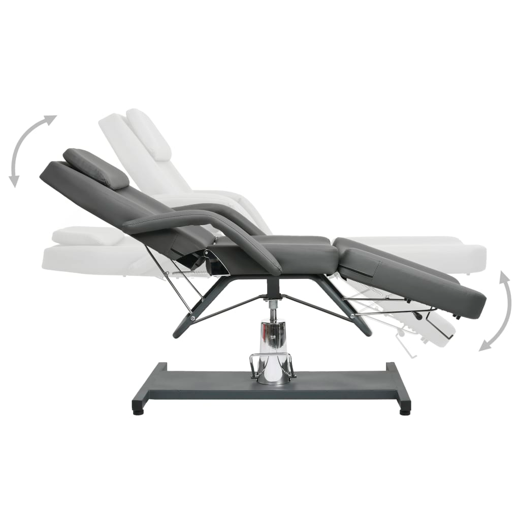 vidaXL Massage Table Gray 70.9"x24.4"x(34.3"-44.1")