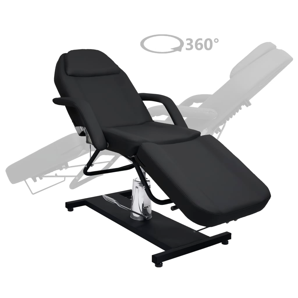 vidaXL Massage Table Black 70.9"x24.4"x(34.3"-44.1")