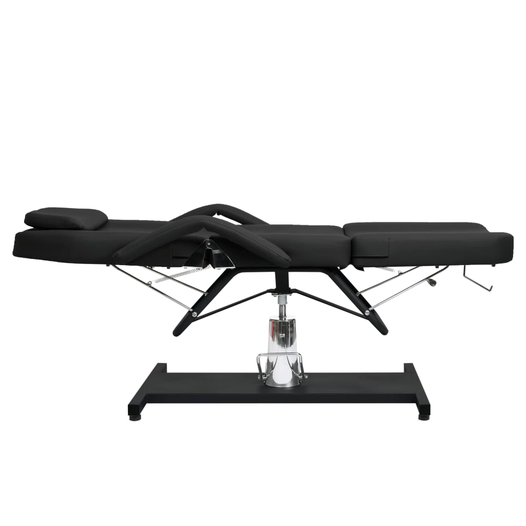 vidaXL Massage Table Black 70.9"x24.4"x(34.3"-44.1")