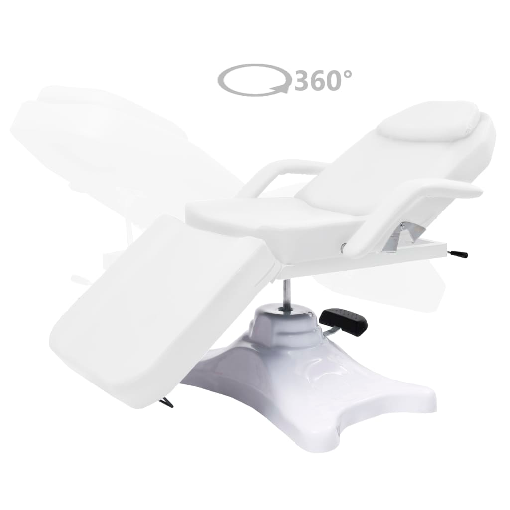 vidaXL Massage Table White 70.9"x24.4"x(34.1"-46.5")