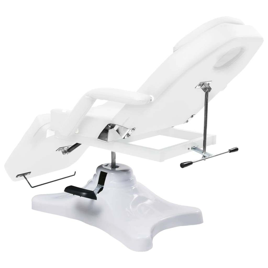 vidaXL Massage Table White 70.9"x24.4"x(34.1"-46.5")