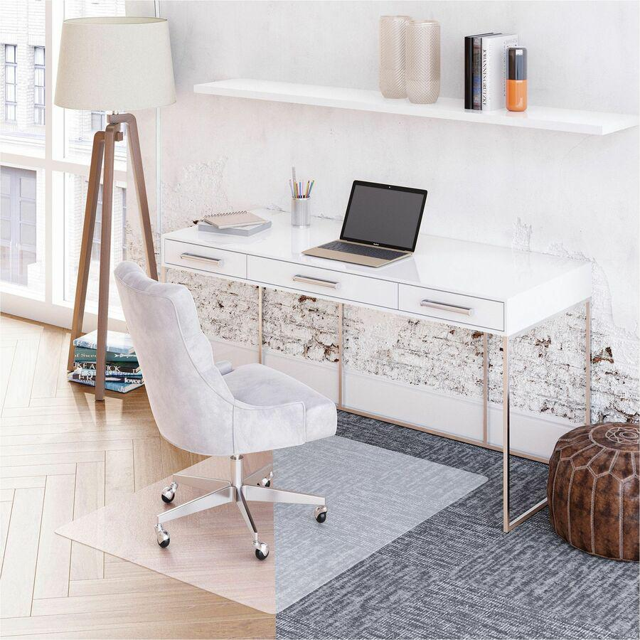 Deflecto SuperGrip Multi-surface Chair Mat - Hard Floor, Carpet - 48" Length x 36" Width x 0.370" Thickness - Vinyl - Clear - 1Each