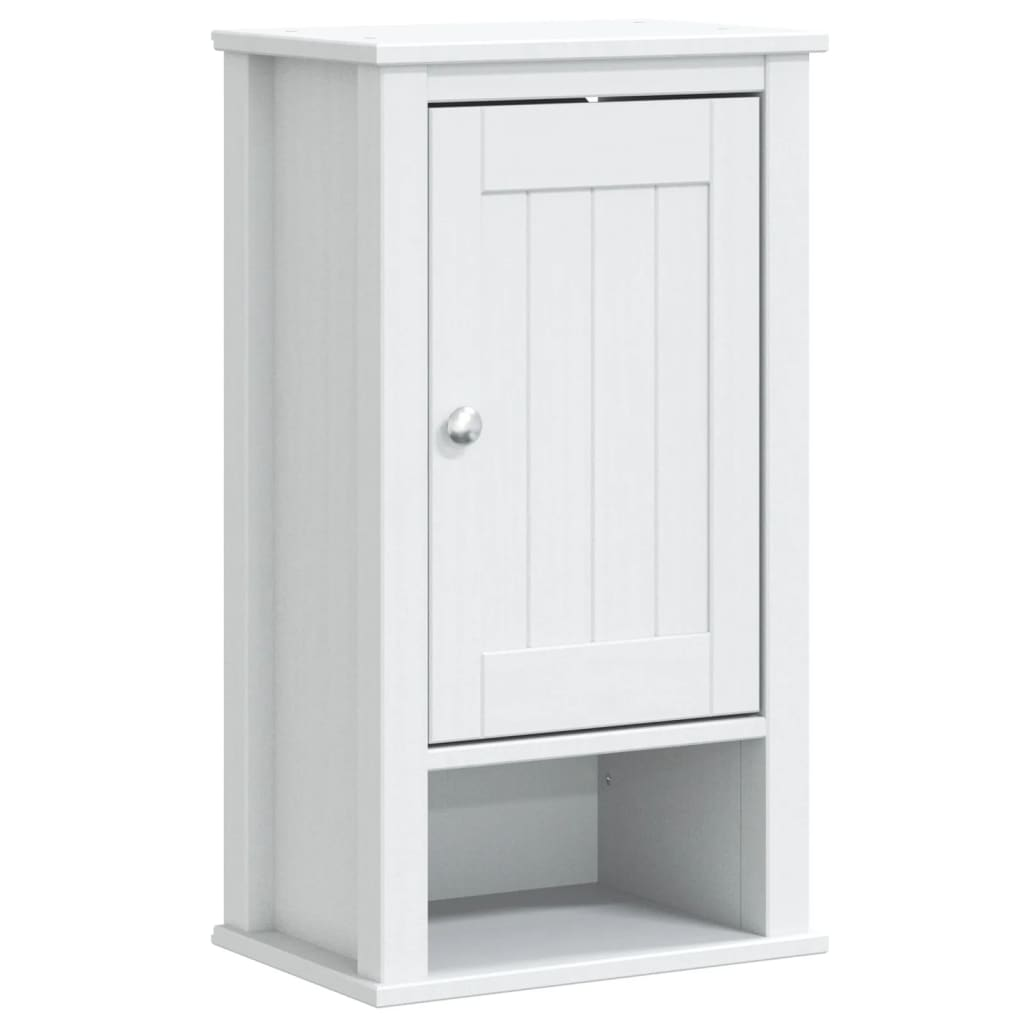 vidaXL 3 Piece Bathroom Furniture Set BERG White Solid Wood Pine