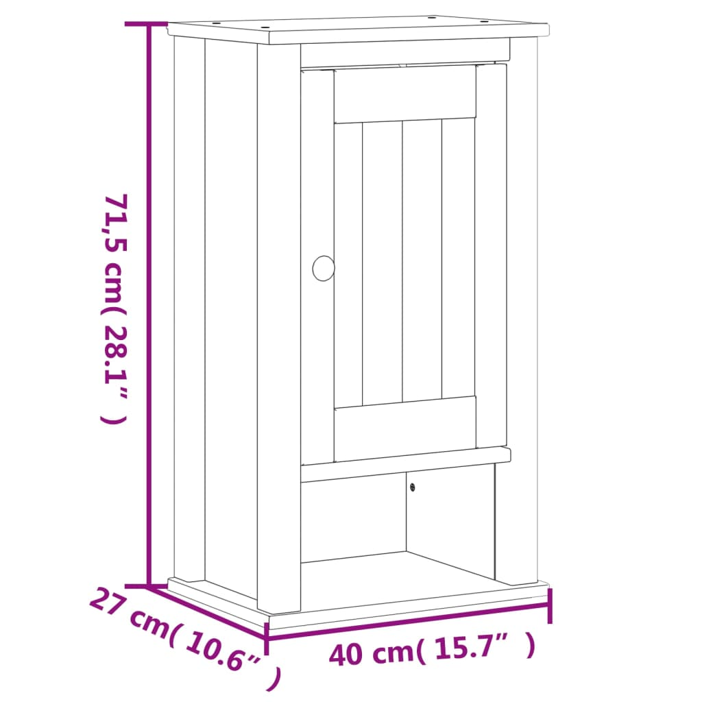 vidaXL 3 Piece Bathroom Furniture Set BERG White Solid Wood Pine