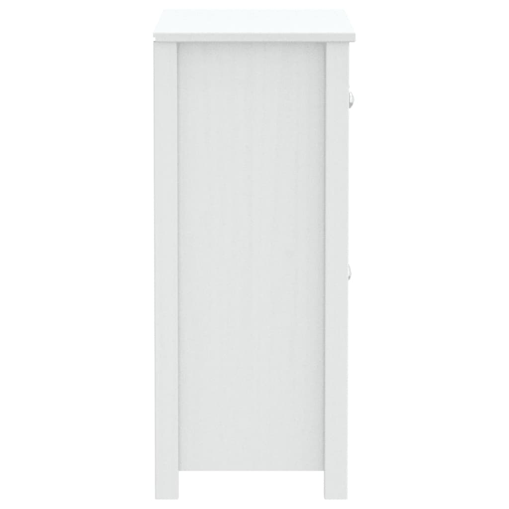 vidaXL Bathroom Cabinet BERG White 27.4"x13.4"x31.5" Solid Wood Pine