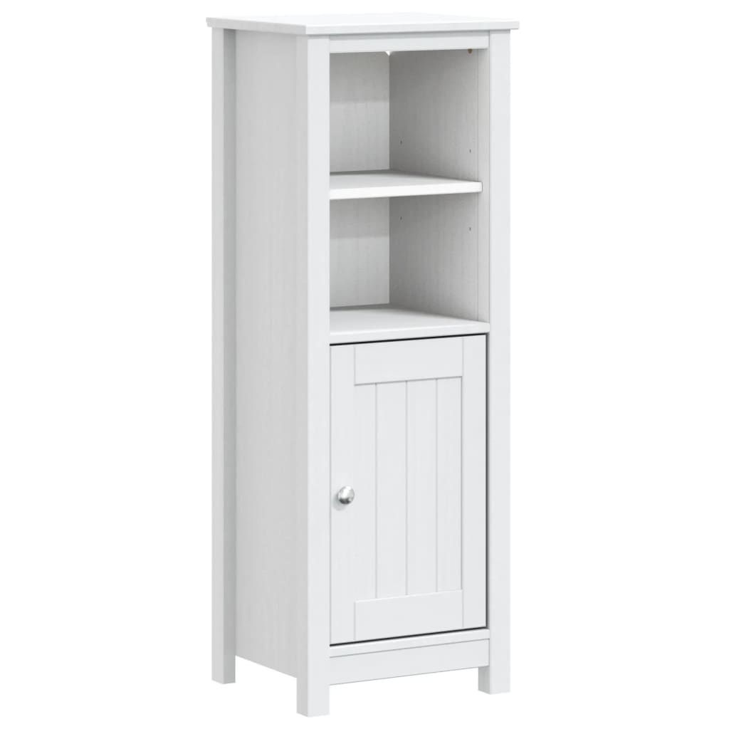 vidaXL Bathroom Cabinet BERG White 15.7"x13.4"x43.3" Solid Wood Pine