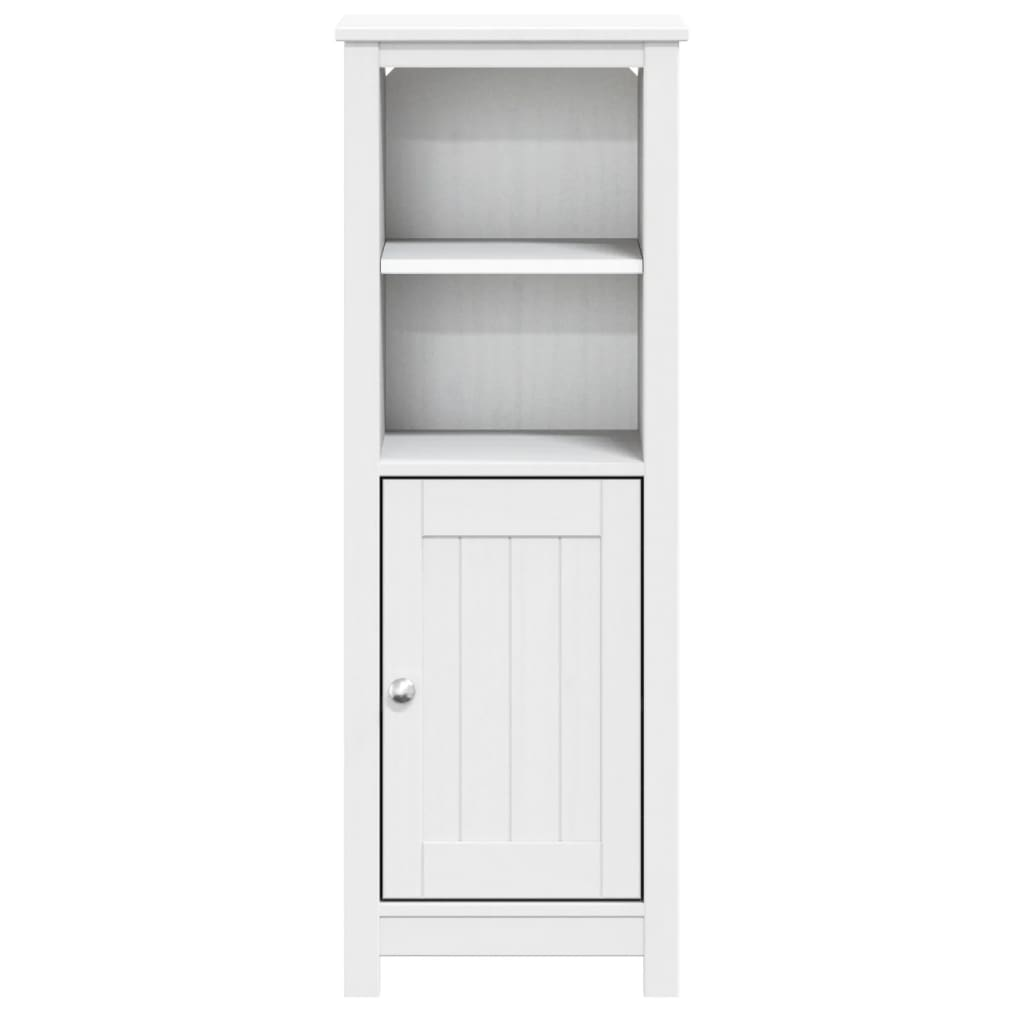 vidaXL Bathroom Cabinet BERG White 15.7"x13.4"x43.3" Solid Wood Pine