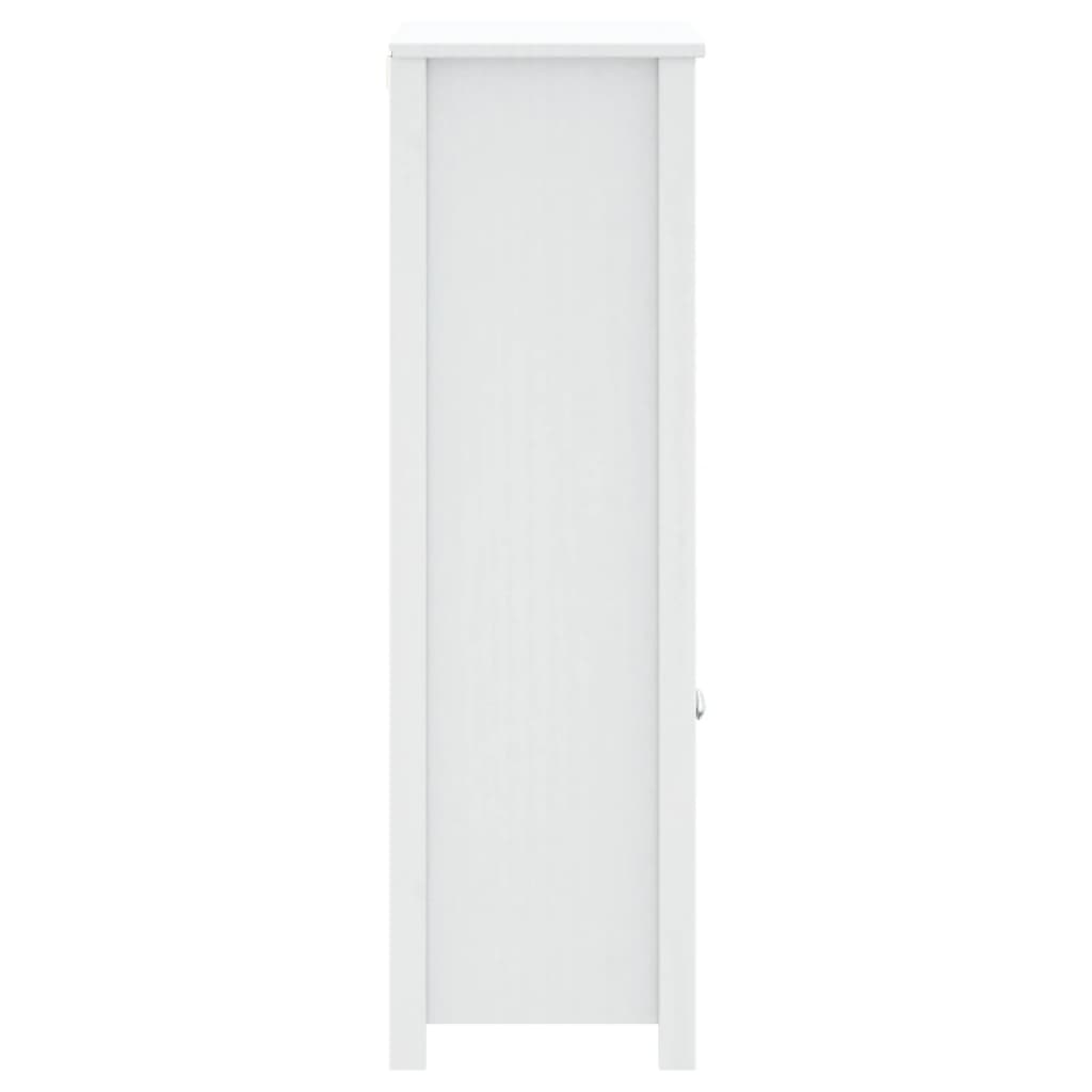 vidaXL Bathroom Cabinet BERG White 27.4"x13.4"x43.3" Solid Wood Pine