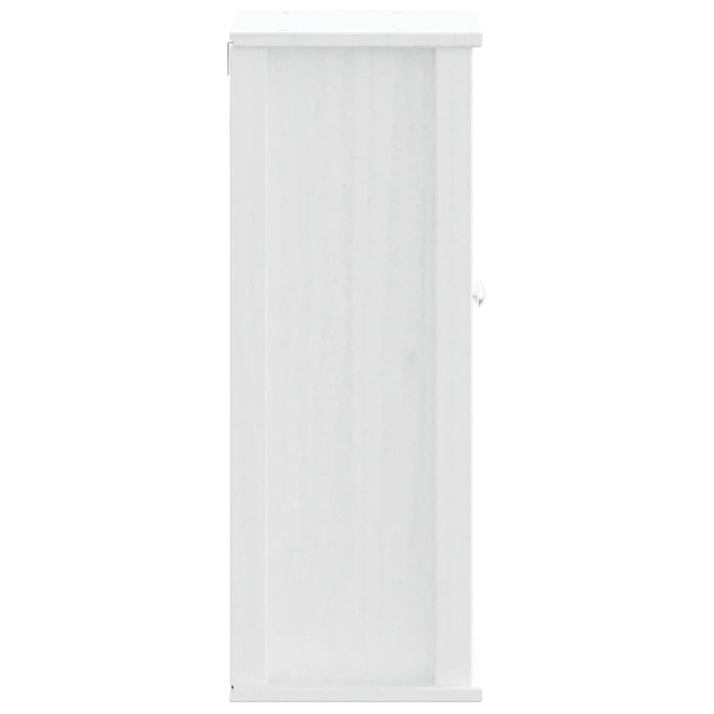 vidaXL Bathroom Wall Cabinet BERG White 15.7"x10.6"x28.1" Solid Wood Pine