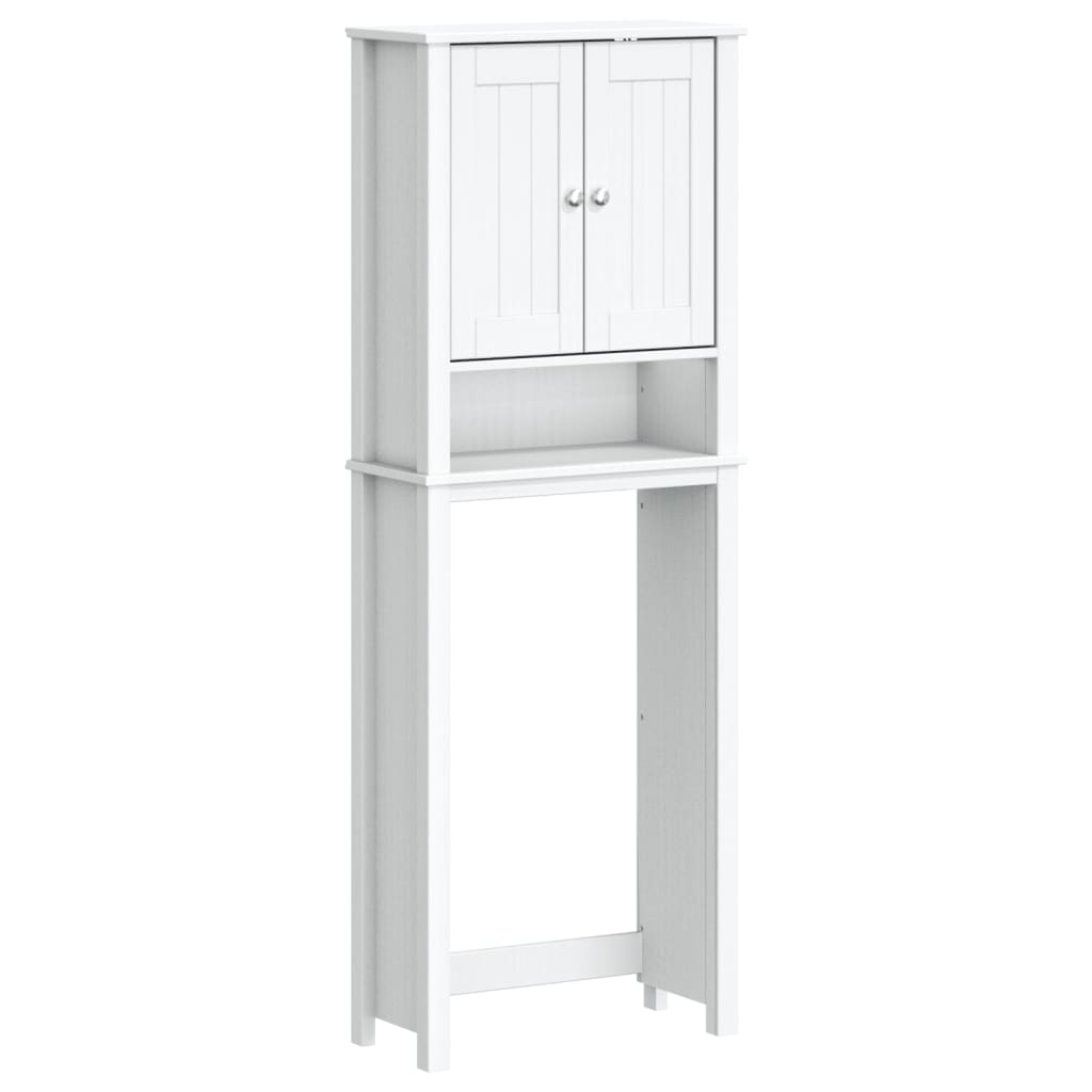 vidaXL Over-the-Toilet Storage BERG White 23.6"x10.6"x64.8" Solid Wood