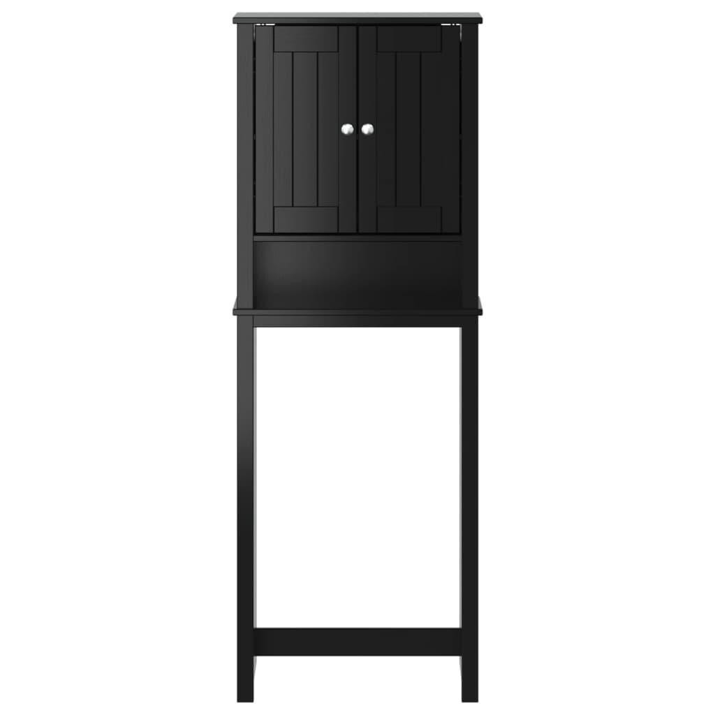 vidaXL Over-the-Toilet Storage BERG Black 23.6"x10.6"x64.8" Solid Wood