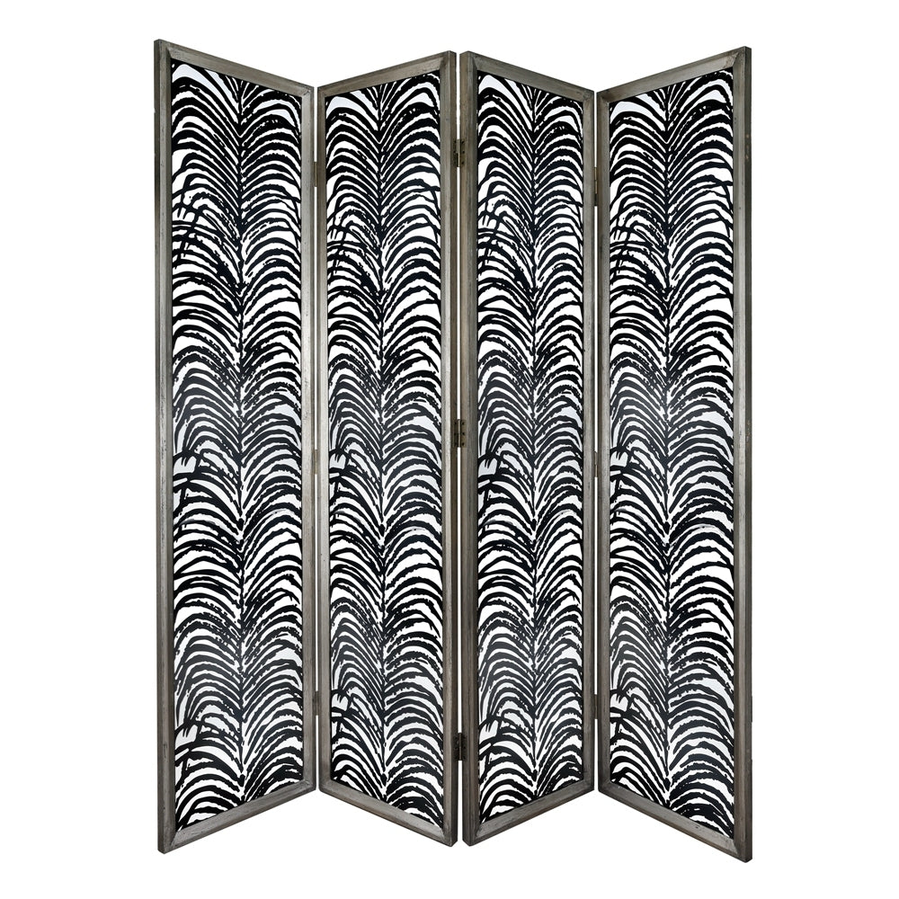 18x73" Room Divider, Herero 4-Panel Decorative Screen