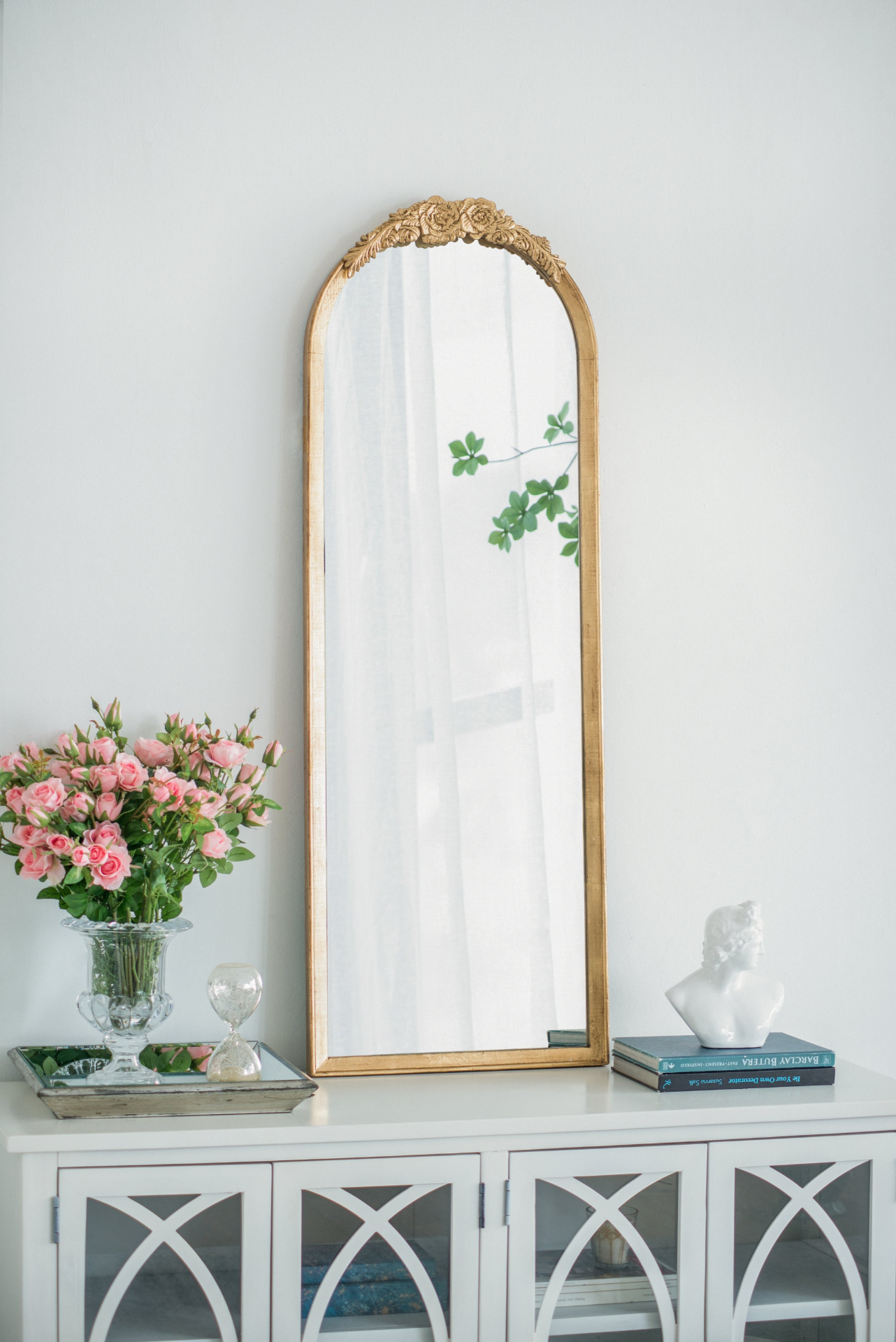 19"x56" Wood Floor Mirror, Full Body Mirror Dressing Make up Mirror for Bathroom Bedroom Living Room