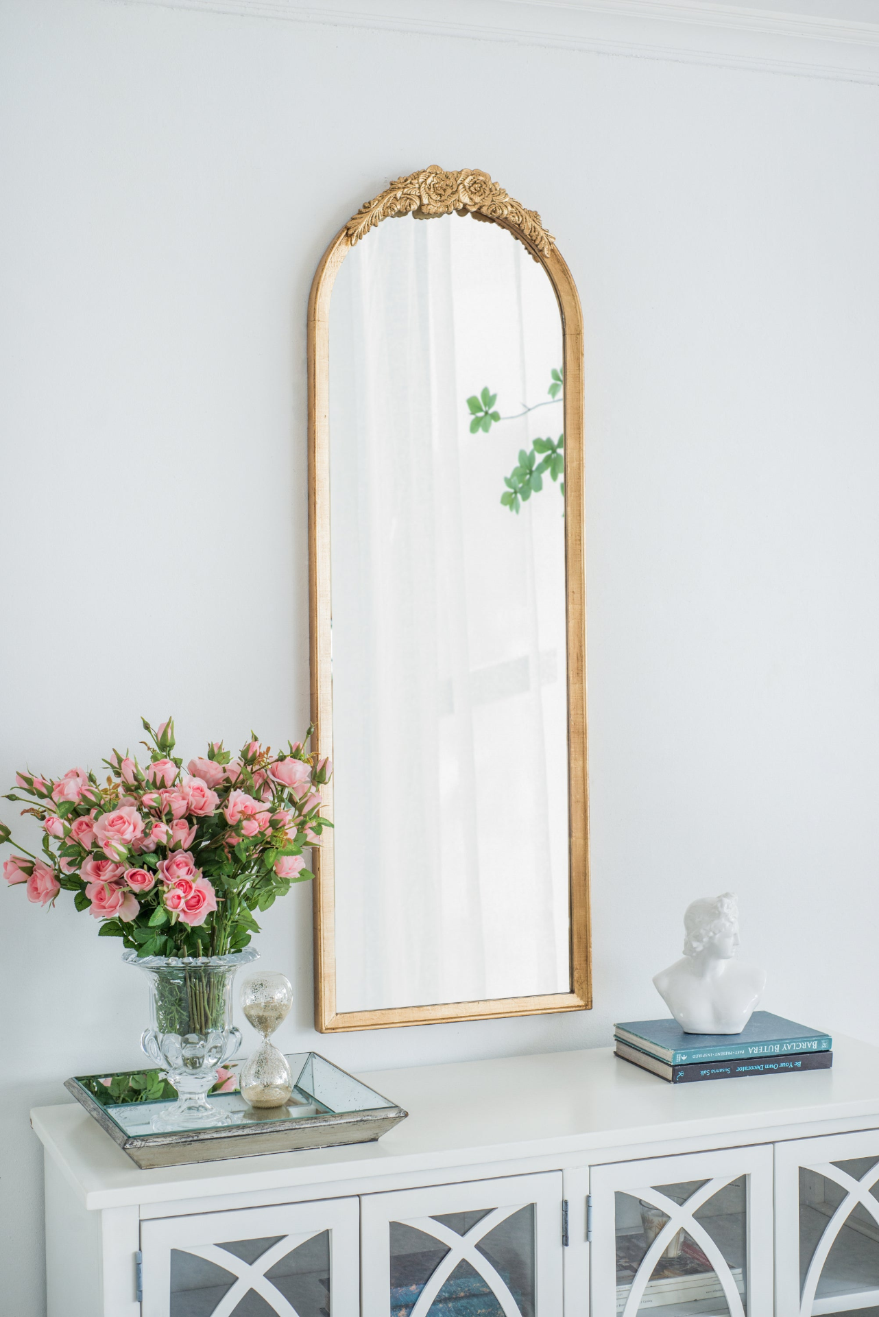 19"x56" Wood Floor Mirror, Full Body Mirror Dressing Make up Mirror for Bathroom Bedroom Living Room