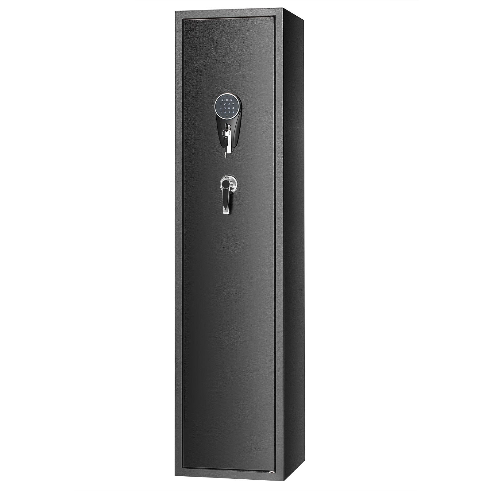 VEVOR 5 Gun Safe, Gun Security Cabinet with Lock & Digital Keypad, Gun Storage Cabinet with Built-in Storage Locker and Removable Storage Shelf for Home Long Gun and Pistols