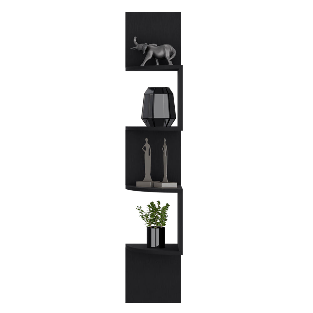 Shelve Crestone, 4-Tier Open Shelving, Black Wengue Finish